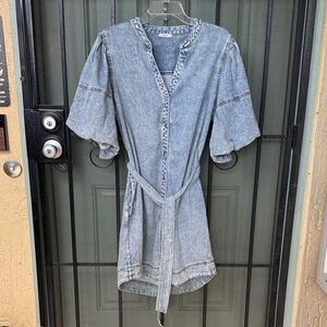 Rails Denim Puff Sleeve Dress